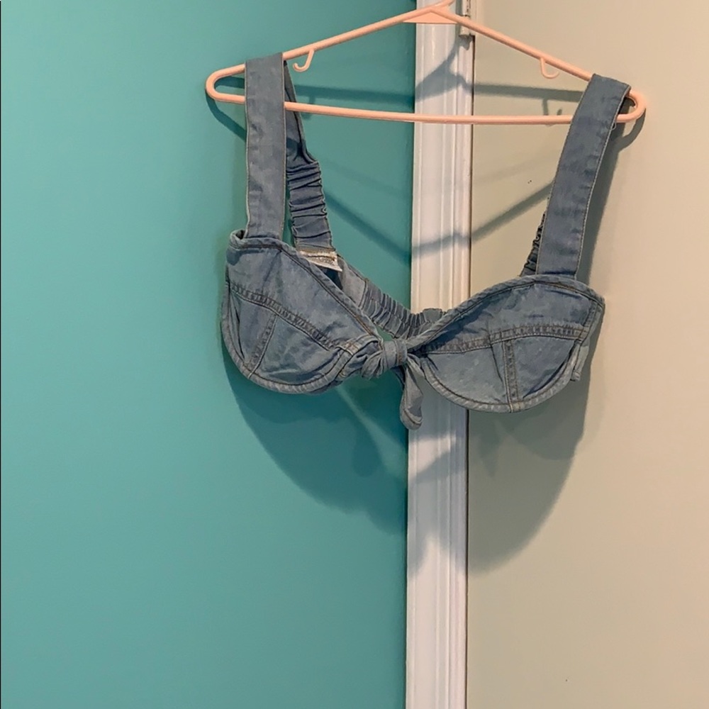 Denim Bralette Crop top